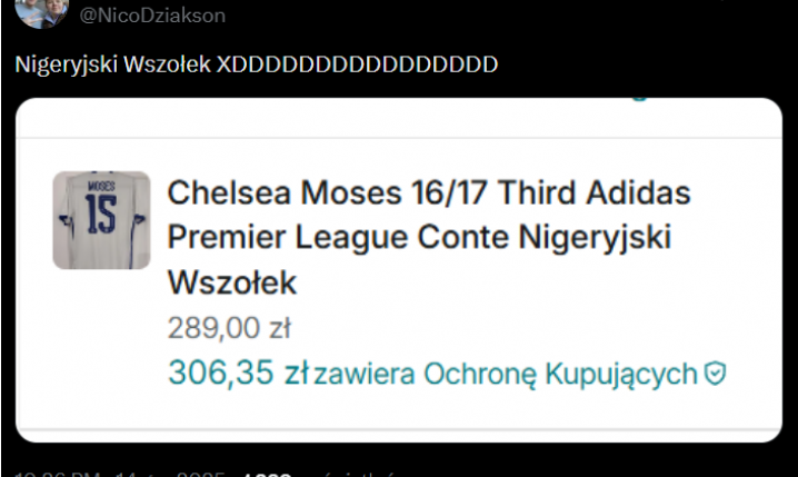 Tak ktoś ZATYTUŁOWAŁ OGŁOSZENIE ze sprzedażą koszulki Mosesa xD